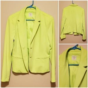 GAP Neon Yellow The Academy Blazer Size 12